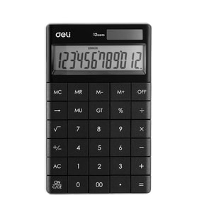 Deli Hesap Makinesi Touch 12 Haneli Siyah 1589P