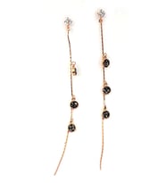 Swarovski taşlı gümüş rose küpe
