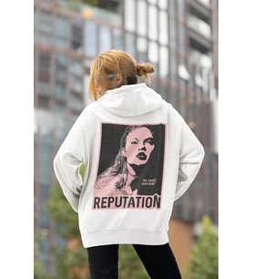 Taylor Swift Reputation Baskılı Unisex Oversize Şarkıcı Hoodie
