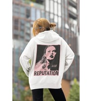 Taylor Swift Reputation Baskılı Unisex Oversize Şarkıcı Hoodie