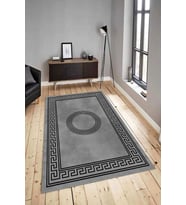 Dijital Baskılı Yıkanabilir Kaymaz Modern Renkli Salon Halısı Mutfak Halısı Yolluk ND-HY-962 (Gri)
