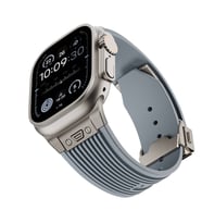 Apple Watch 7 45mm Uyumlu Kordon Silikon Spor Görünümlü Zore KRD-113 Kayış (Gri)
