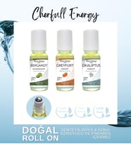 Doğal Roll on, Enerji Seti, Greyfurt, Bergamot, Okaliptus Uçucu Yağı, 10ml x 3