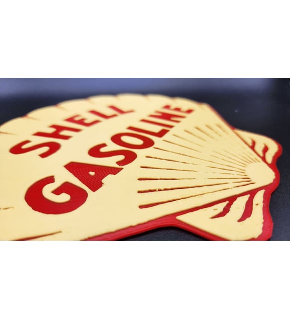 Vintage Shell Benzin Tabelası 2 Renk P_493870