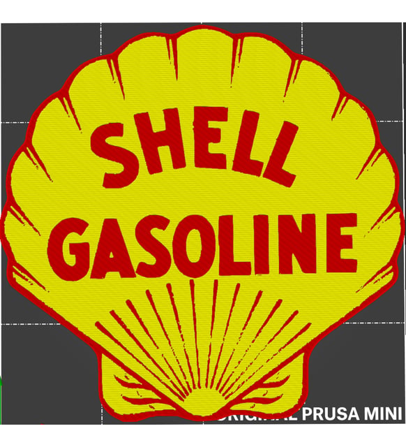 Vintage Shell Benzin Tabelası 2 Renk P_493870