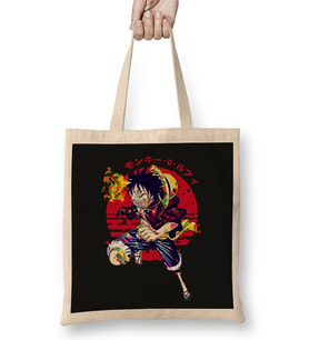 Luffy One Piece 03 Bez Çanta Uzun Saplı