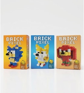 Mini Boy Sonic Tails Knuckles Tasarımlı Büyük Parçalı Blok Oyuncak Seti Big Pixel Brick 3lü Seti