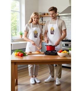 Erkek Unisex Mutfak Aşçı Önlüğü Espirili Fırın Baskılı Vintage Tasarım Rahat Kesim Günlük Modern