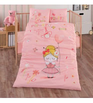 Clasy %100 Pamuk Ranforce Bebek Nevresim Takımı Pretty Pembe (Karışık)