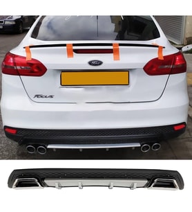 Ford Focus Mk3 Gri Difüzör Çiftli Kare Egzoz Görünümlü D Tip Difizör