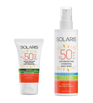 Solaris Yağlı Cilt Tipleri İçin Jel Güneş Kremi (Mat) SPF 50+ (50 ml) ve Güneş Koruyucu Krem Sprey SPF 50+