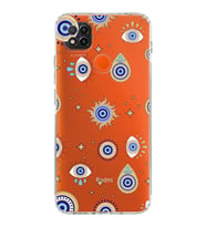 PrintiFy Xiaomi Redmi 10 2022 ile Uyumlu Nazar Boncuğu 5  Kamera Korumalı Şeffaf Silikon Kılıf