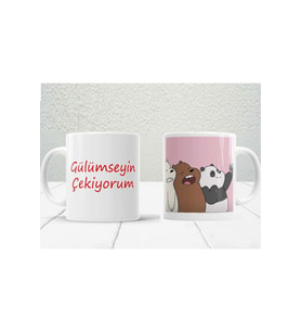 Gülümse Çekiyorum Baskılı Kupa
