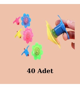 Kurmalı Topaç Çiçek Model (40 Adet)