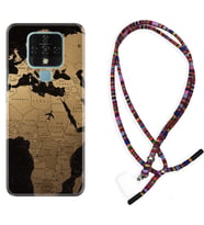 Tecno Camon 16 18P Pova Kılıf Boyun Asklı Rasta Silikon Map Planet 1656