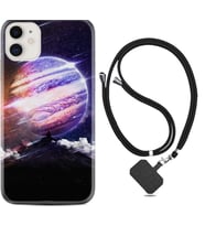 Apple iPhone 11 12 13 Mini Kılıf Boyun Askılı Silikon Super Planet 1797