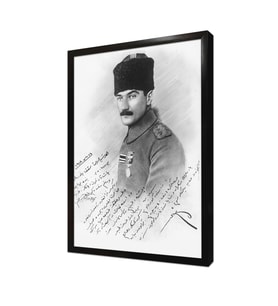 Atatürk Genç Subay Yılları Çerçeveli Mdf Tablo