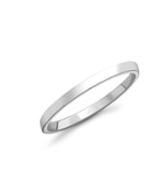 2 mm Klasik Düz Gümüş Yüzük (Rose)