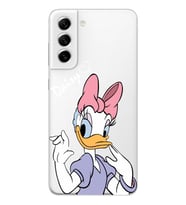Samsung Galaxy S21 FE Uyumlu Ördek Desenli Şeffaf Telefon Kılıfı