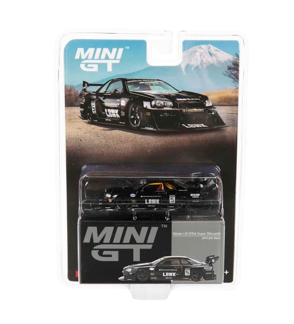Mini GT Nissan LB ER34 Super Silhouette Skyline Black BL