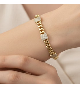 STİL İNCİSİ/XUPING JEWELRY EMODES ZİRKON TAŞLI BİLEKLİK (Altın Rengi)
