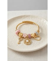 Pembe Charmlı Model Kadın Bileklik TJ-BB8712