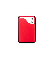 Tüm Telefon Kılıflarına Uyumlu Telefon Arkası Kartlık Yapışkanlı (Kırmızı)
