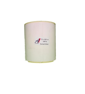 Kirtasiyejet Etiket Termal Etiket 75 x 100 mm 50,000 Adet Termal Barkod Etiketi 500 Sarımlı 100 Rulo