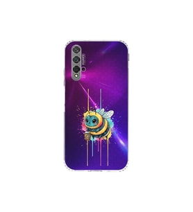 Huawei Nova 5T ile uyumlu Splash arı tasarımlı şeffaf silikon kılıf