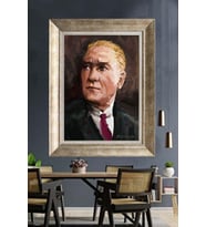 Gümüş Çerçeveli Atatürk Tablo za380