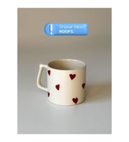 Çilek Çiçek Baskılı Kupa Bardak Seramik Kahve Mug (Beyaz)
