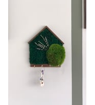Archimoss Design Mumyalanmış Kara Yosunlu ve Bitkili Anahtarlık