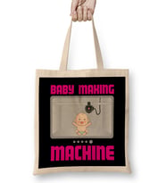 Pregnancy Reveal Announcement Baby Making Machine Bez Çanta Uzun Saplı