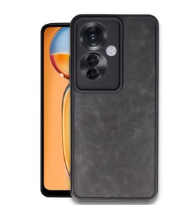 Oppo Reno 11F Kılıf Aras Deri Kapak - Siyah