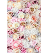Eliana Home Baskılı, Yıkanabilir Kaymaz Taban Salon Halısı LNA0247 100x150 cm (Pembe)