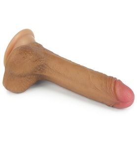 Esnek Ve Bükülebilir Güçlü Vantuzlu Ten Hissi Sağlayan 18 Cm Belden Bağlamalı Penis