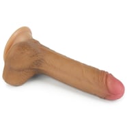 Esnek Ve Bükülebilir Güçlü Vantuzlu Ten Hissi Sağlayan 18 Cm Belden Bağlamalı Penis 