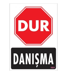 Pvc Levha quot;Dur Danışmaquot; 25*35 cm