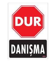 Pvc Levha quot;Dur Danışmaquot; 25*35 cm