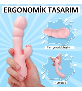 9 Modlu Titreşimli G-Bölgesi ve Klitoris Uyarıcı Şarjlı Rabbit Vibratör