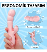9 Modlu Titreşimli G-Bölgesi ve Klitoris Uyarıcı Şarjlı Rabbit Vibratör