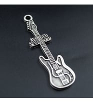 Avenged Sevenfold Elektro Gitar Kolye Ucu - Antik Gümüş Kaplama - Kod:321