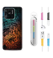 Xiaomi Poco X3 Pro M4 Pro X4 Pro C40 10C Kılıf Kablo Koruma Spiral Silikon İşaretler Tuval 1716