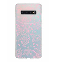 Samsung Galaxy S10 Plus Kapak Nostalji Desen Tasarımlı Şeffaf Silikon Kılıf