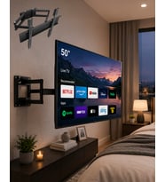 32 55 İnç TV Askı Aparatı Hareketli Duvar Askısı Döner Televizyon Tutucu