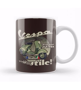 Vespa Travel in Style Kupa Bardak Porselen
