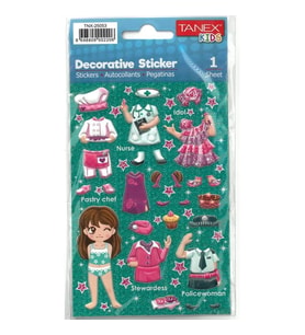 TANEX KIDS TNX-25053 DEKORATİF ETİKETLER - KIYAFET SERİSİ STICKER