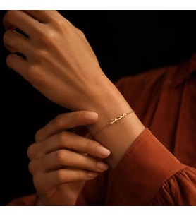 Kişiye Özel 925 Ayar Gümüş Zarif Arapça İsim Bileklik (Gold)