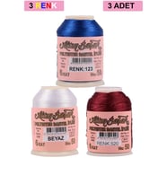3 Adet Altınbaşak Oya ve Dantel İpi 20 gr - Royaleks - No: BEYAZ - 520 - 123