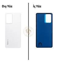 Xiaomi Redmi Note 12 Pro 5G Beyaz Arka Pil Kapağı Batarya Kapağı Lazer Kesim Back Cover
